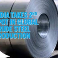 India ranked second in the producer of Crude Steel.