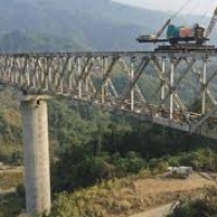 Northeast Frontier Railway builds India’s tallest pier bridge in Manipur.