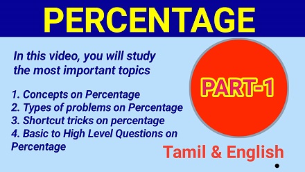 tnpsc exam online coaching for aptitude percentage part 1